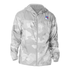 New York Rangers Columbia Camo Flash Challenger Omni-Shade Full-Zip Hoodie Windbreaker - Gray | US 202780793