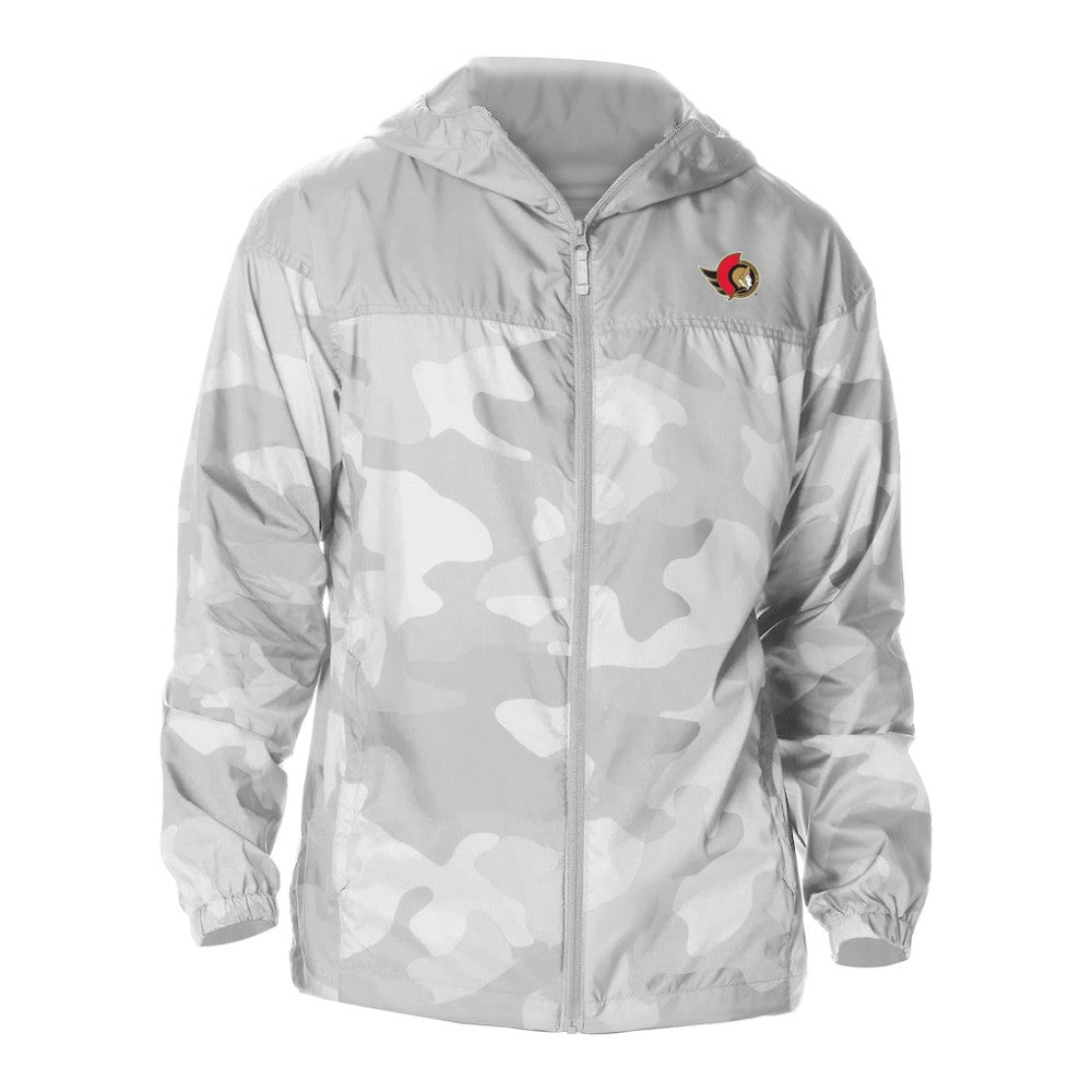 Ottawa Senators Columbia Camo Flash Challenger Omni-Shade Full-Zip Hoodie Windbreaker - Gray | US 202780794