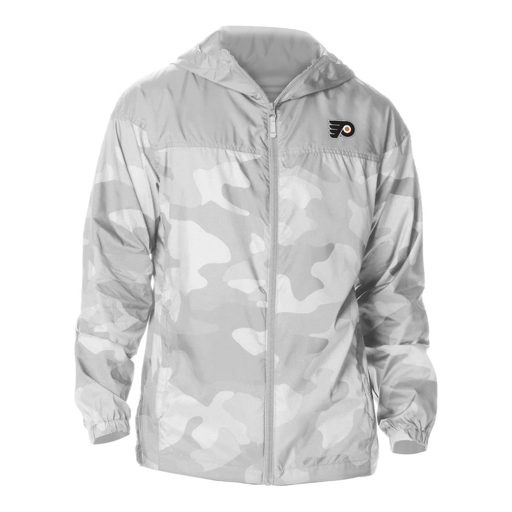 Philadelphia Flyers Columbia Camo Flash Challenger Omni-Shade Full-Zip Hoodie Windbreaker - Gray | US 202780797