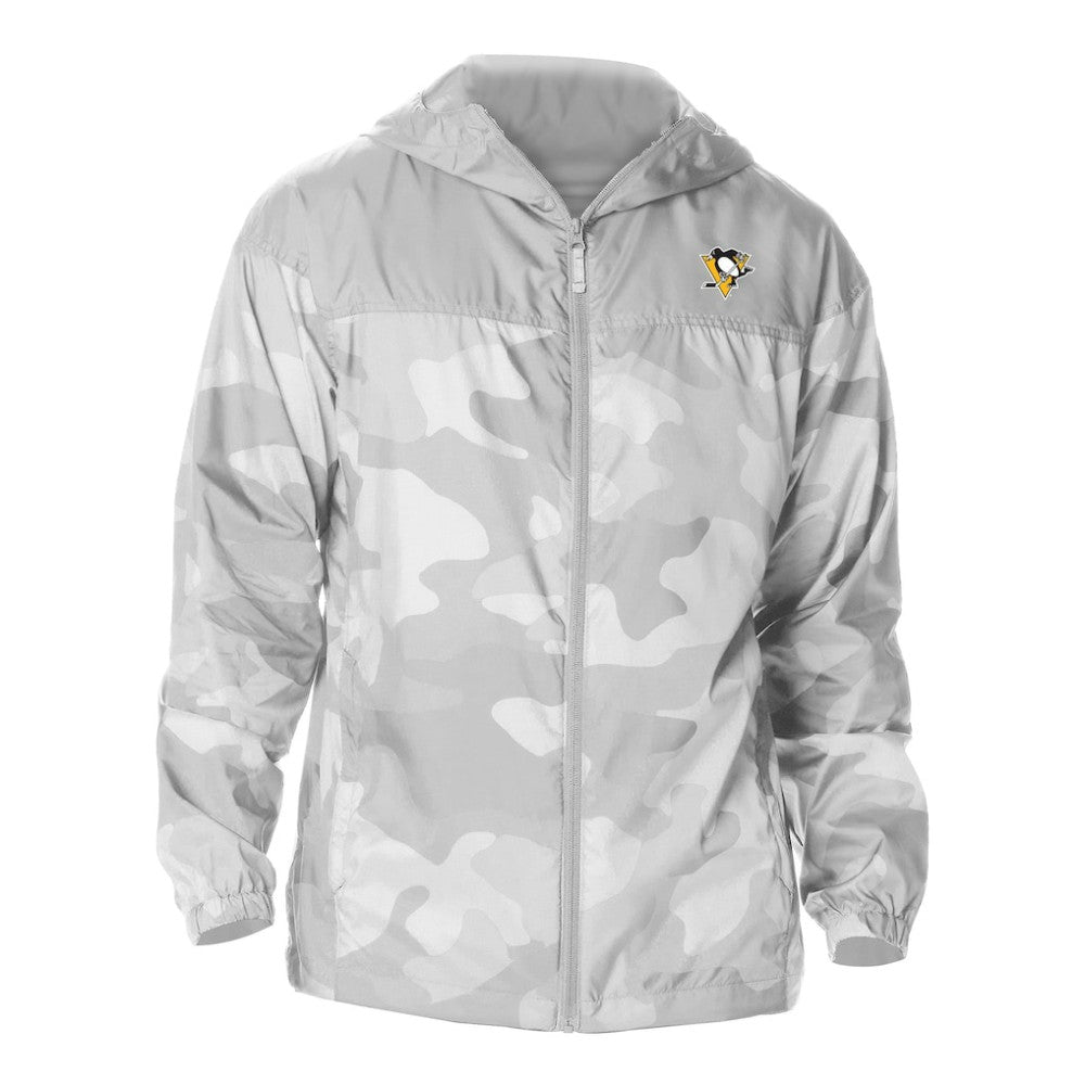 Pittsburgh Penguins Columbia Camo Flash Challenger Omni-Shade Full-Zip Hoodie Windbreaker - Gray | US 202780799