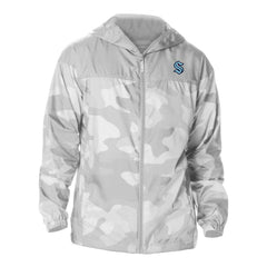 Seattle Kraken Columbia Camo Flash Challenger Omni-Shade Full-Zip Hoodie Windbreaker - Gray | US 202780805