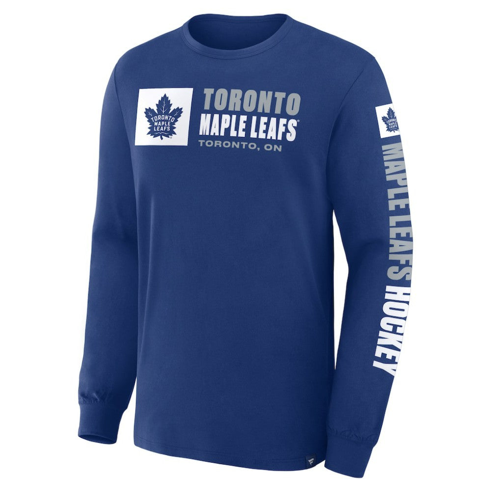 Toronto Maple Leafs Fanatics Goal Crease Legacy Long Sleeve T-Shirt - Blue | US 202782937