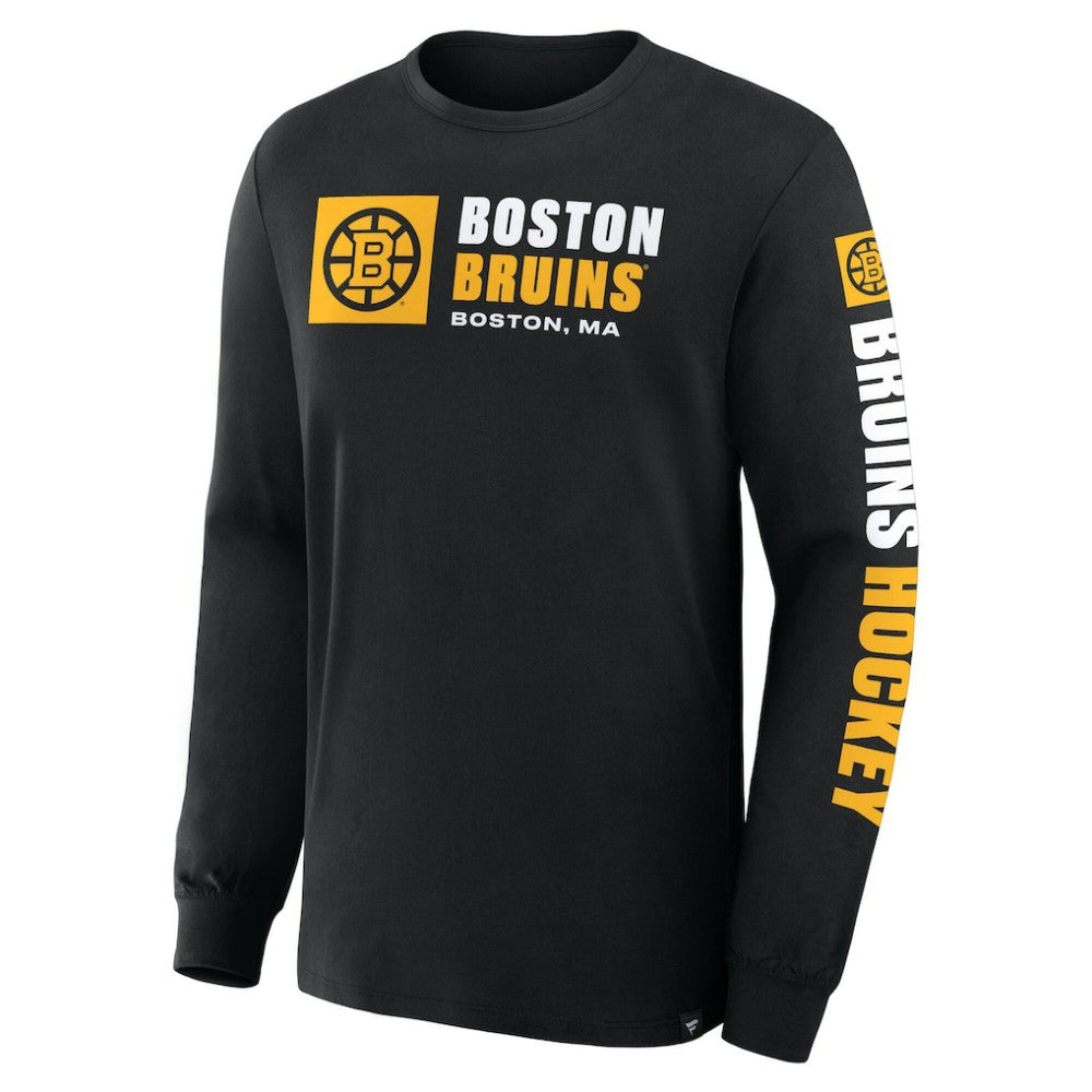 Boston Bruins Fanatics Goal Crease Legacy Long Sleeve T-Shirt - Black | US 202782942