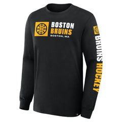 Boston Bruins Fanatics Goal Crease Legacy Long Sleeve T-Shirt - Black | US 202782942