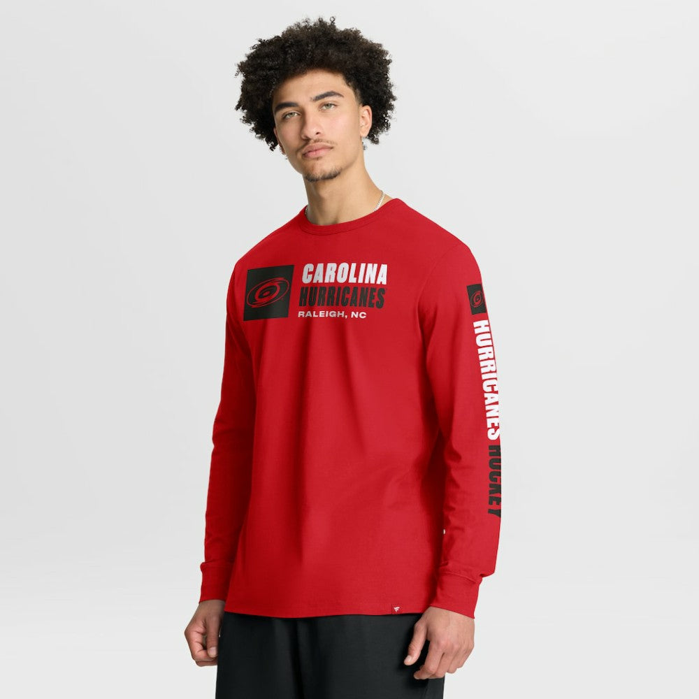 Carolina Hurricanes Fanatics Goal Crease Legacy Long Sleeve T-Shirt - Red | US 202782947