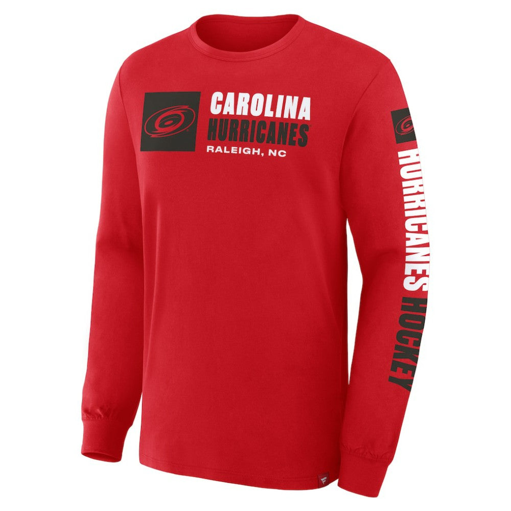 Carolina Hurricanes Fanatics Goal Crease Legacy Long Sleeve T-Shirt - Red | US 202782947