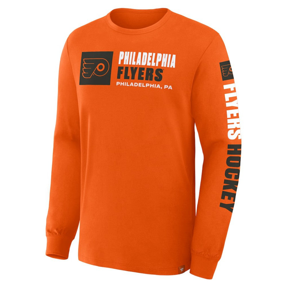 Philadelphia Flyers Fanatics Goal Crease Legacy Long Sleeve T-Shirt - Orange | US 202782953