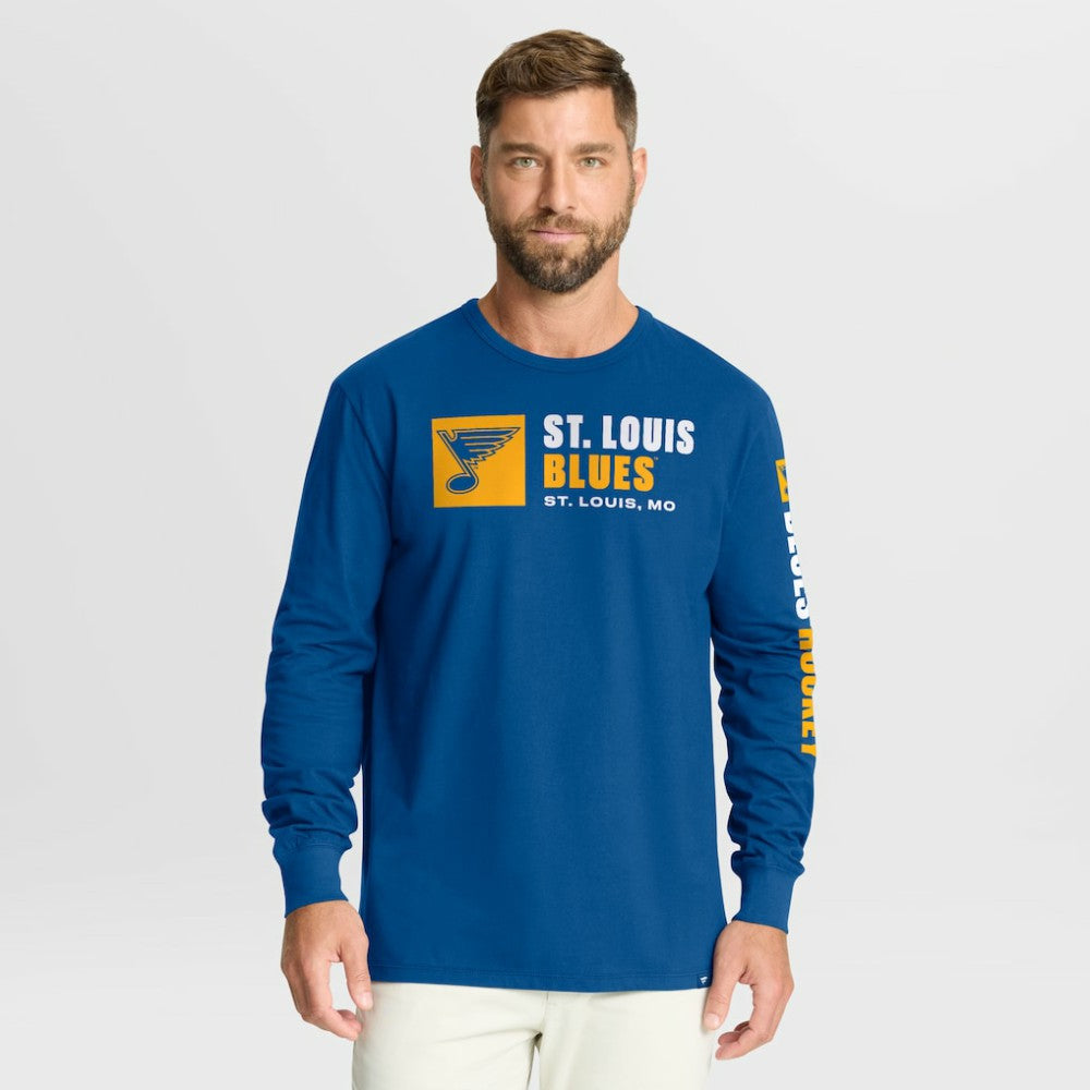 St. Louis Blues Fanatics Goal Crease Legacy Long Sleeve T-Shirt - Blue | US 202782954