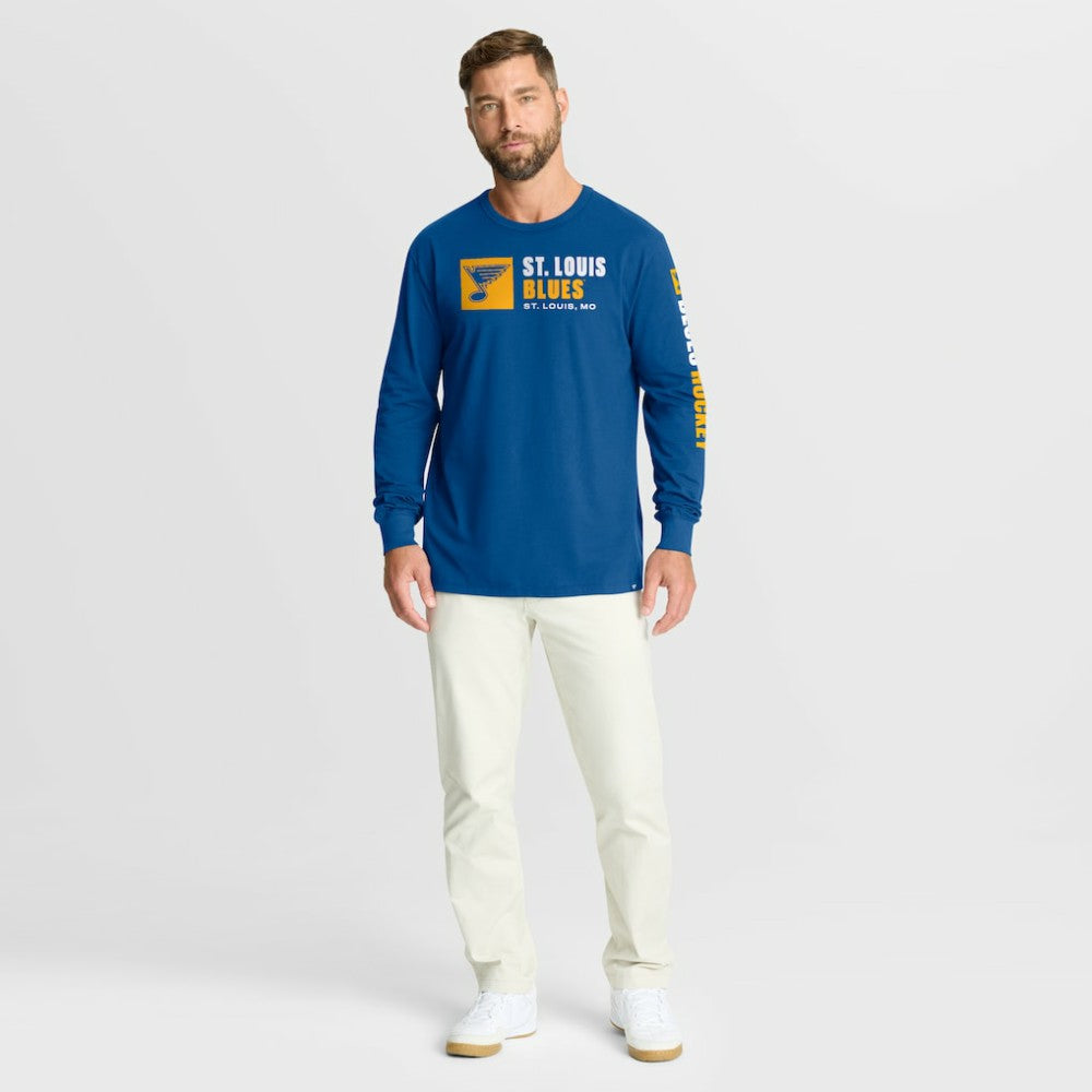 St. Louis Blues Fanatics Goal Crease Legacy Long Sleeve T-Shirt - Blue | US 202782954