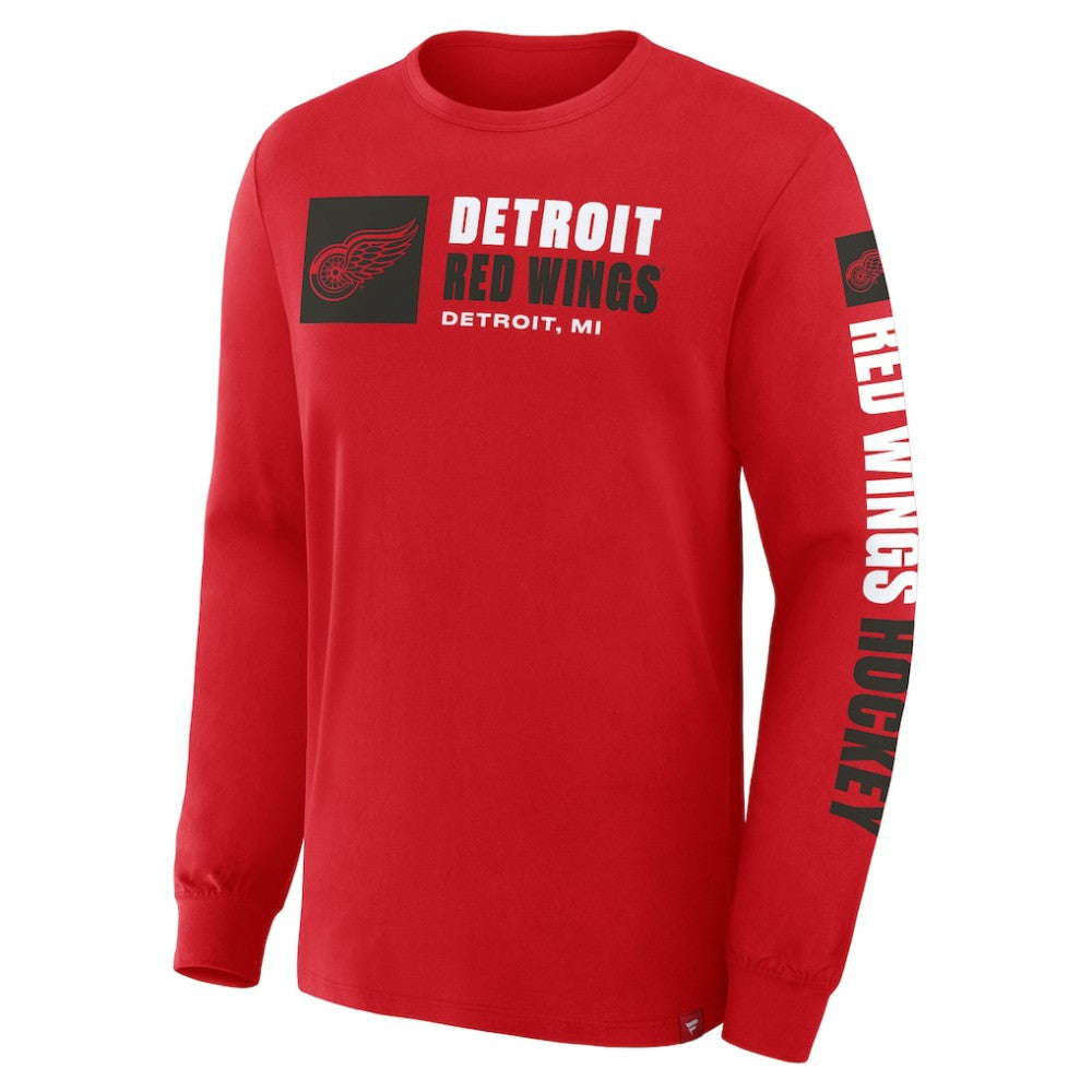Detroit Red Wings Fanatics Goal Crease Legacy Long Sleeve T-Shirt - Red | US 202782957