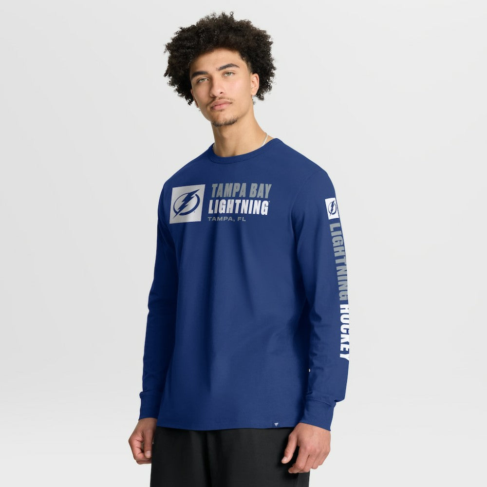 Tampa Bay Lightning Fanatics Goal Crease Legacy Long Sleeve T-Shirt - Blue | US 202782958