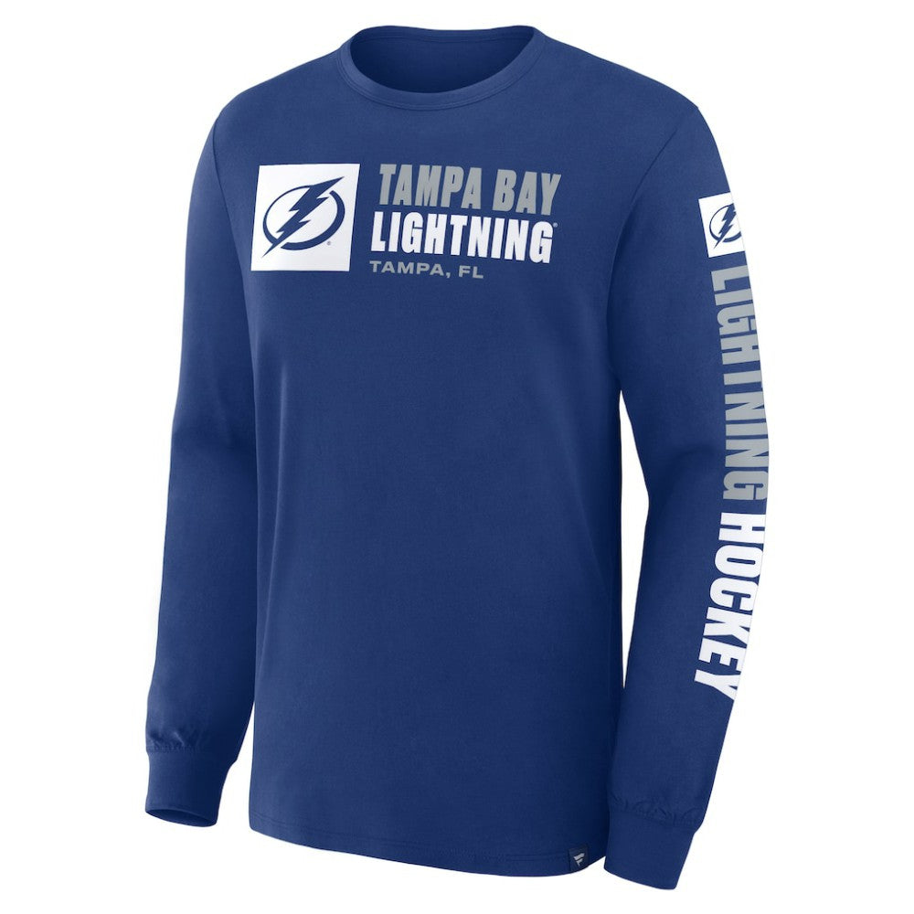 Tampa Bay Lightning Fanatics Goal Crease Legacy Long Sleeve T-Shirt - Blue | US 202782958