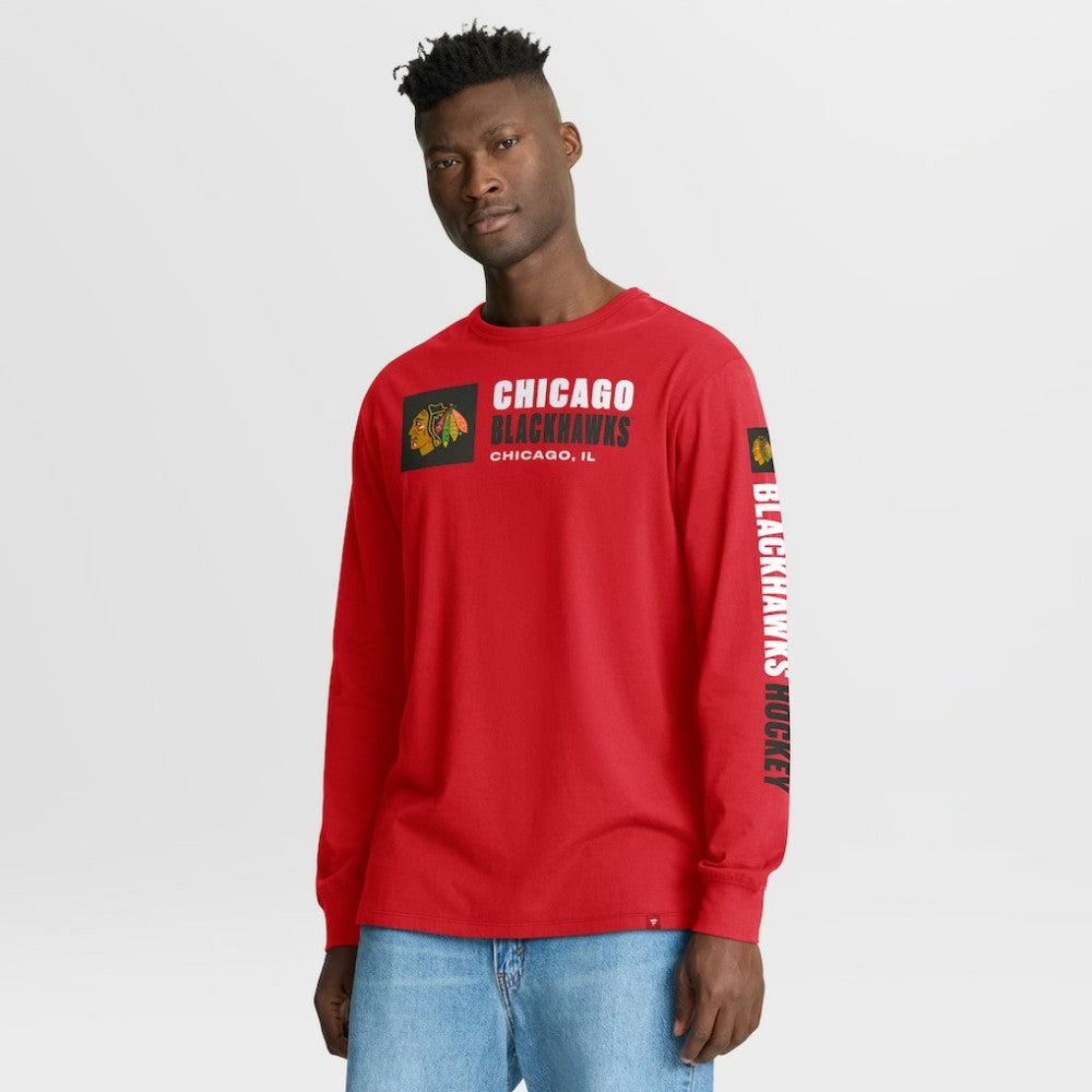 Chicago Blackhawks Fanatics Goal Crease Legacy Long Sleeve T-Shirt - Red | US 202782960
