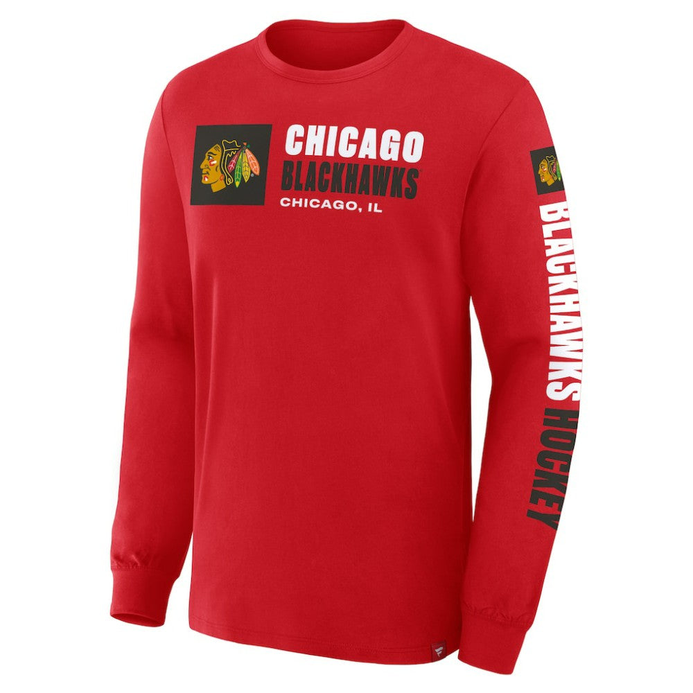 Chicago Blackhawks Fanatics Goal Crease Legacy Long Sleeve T-Shirt - Red | US 202782960