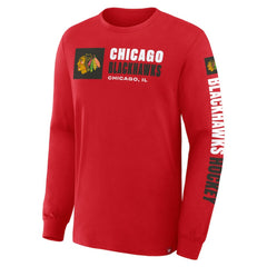 Chicago Blackhawks Fanatics Goal Crease Legacy Long Sleeve T-Shirt - Red | US 202782960