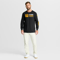 Pittsburgh Penguins Fanatics Goal Crease Legacy Long Sleeve T-Shirt - Black | US 202782962