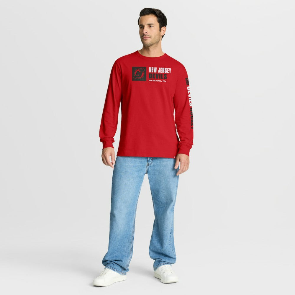 New Jersey Devils Fanatics Goal Crease Legacy Long Sleeve T-Shirt - Red | US 202782966