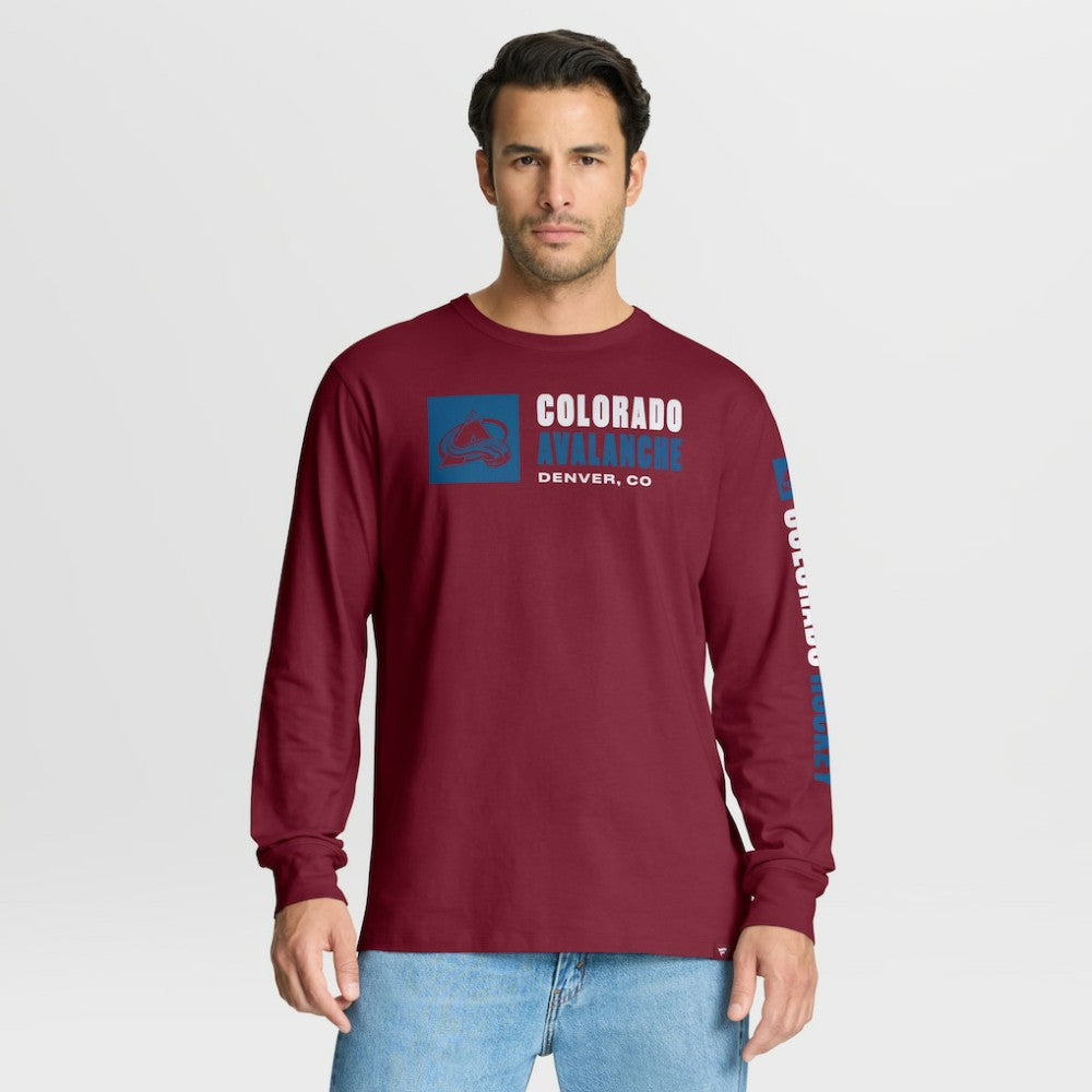 Colorado Avalanche Fanatics Goal Crease Legacy Long Sleeve T-Shirt - Burgundy | US 202782967
