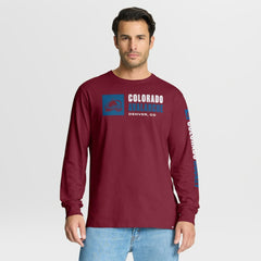 Colorado Avalanche Fanatics Goal Crease Legacy Long Sleeve T-Shirt - Burgundy | US 202782967