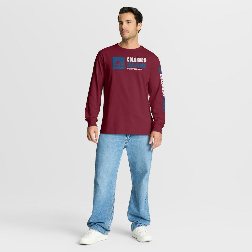 Colorado Avalanche Fanatics Goal Crease Legacy Long Sleeve T-Shirt - Burgundy | US 202782967