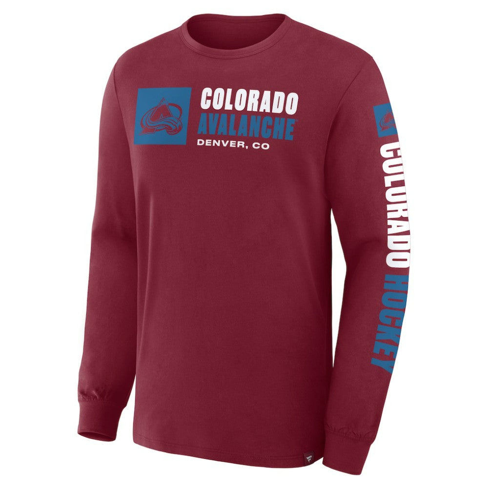 Colorado Avalanche Fanatics Goal Crease Legacy Long Sleeve T-Shirt - Burgundy | US 202782967