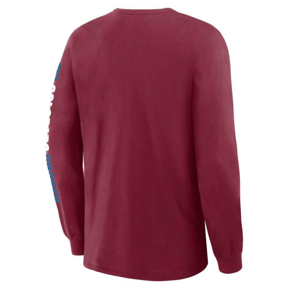 Colorado Avalanche Fanatics Goal Crease Legacy Long Sleeve T-Shirt - Burgundy | US 202782967