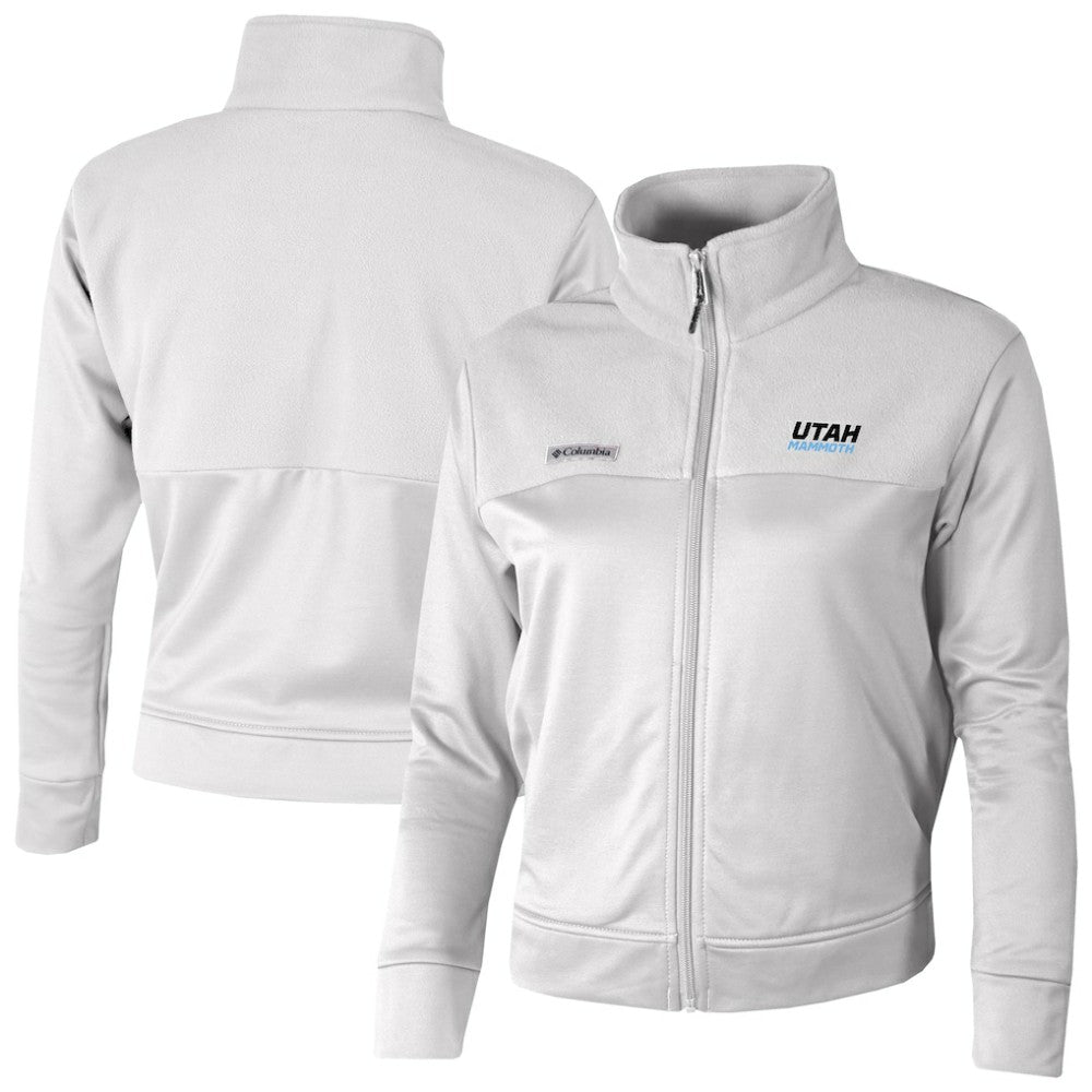 Utah Mammoth Columbia Women's River Fleece Full-Zip Jacket - White | US 202783453