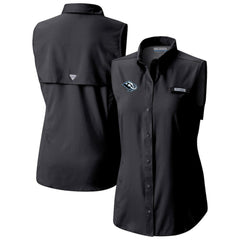 Utah Mammoth Columbia Women's Tamiami Omni-Shade Sleeveless Button-Up Shirt - Black | US 202783906