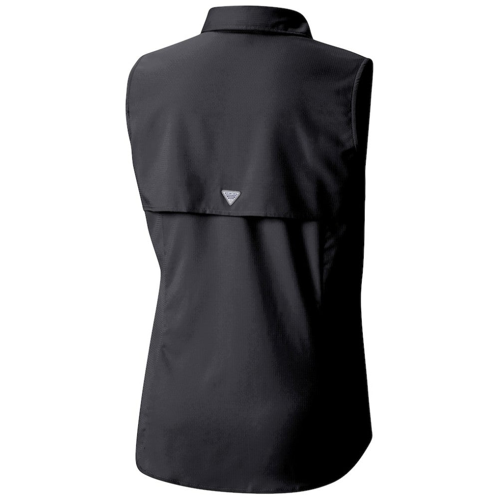 Utah Mammoth Columbia Women's Tamiami Omni-Shade Sleeveless Button-Up Shirt - Black | US 202783906