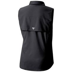 Utah Mammoth Columbia Women's Tamiami Omni-Shade Sleeveless Button-Up Shirt - Black | US 202783906
