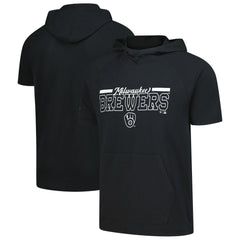 Milwaukee Brewers Levelwear Phase Vanguard Hoodie T-Shirt - Black Hoodies