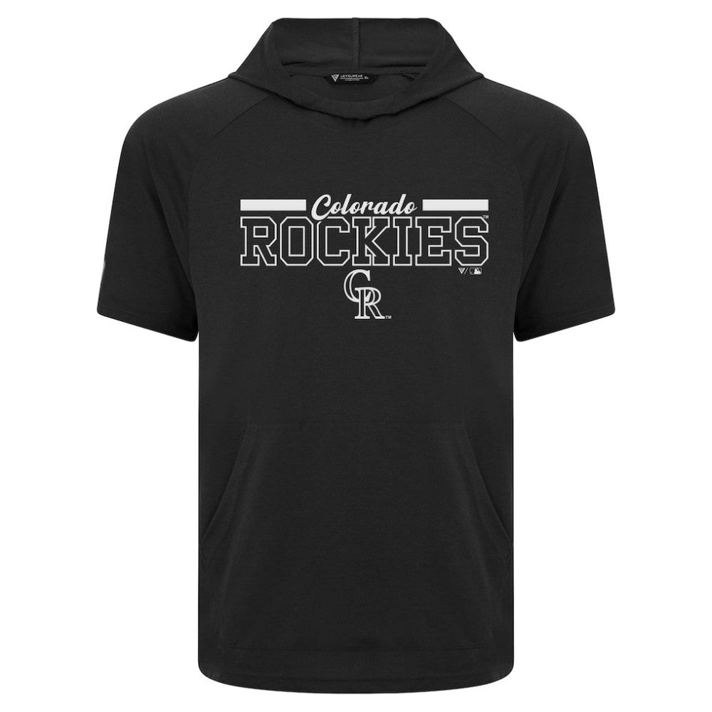 Colorado Rockies Levelwear Phase Vanguard Hoodie T-Shirt - Black Hoodies
