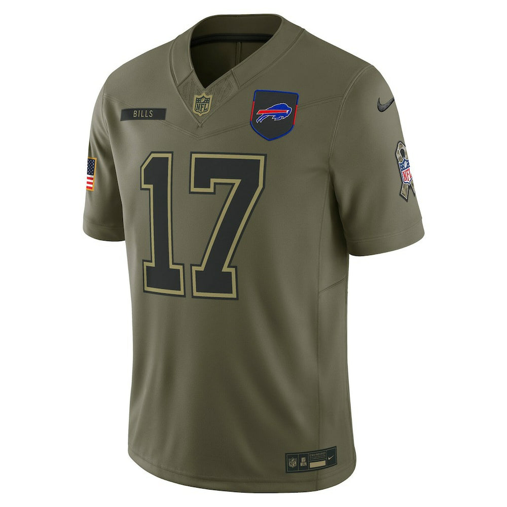 Josh Allen Buffalo Bills 2025 Salute to Service Limited Jersey - Olive Jerseys