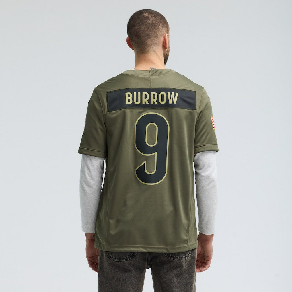 Joe Burrow Cincinnati Bengals 2025 Salute to Service Limited Jersey - Olive Jerseys