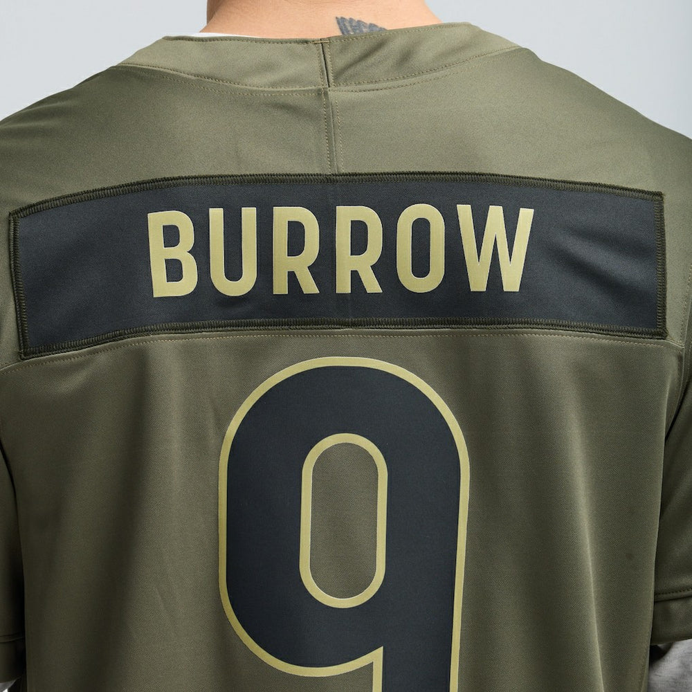 Joe Burrow Cincinnati Bengals 2025 Salute to Service Limited Jersey - Olive Jerseys