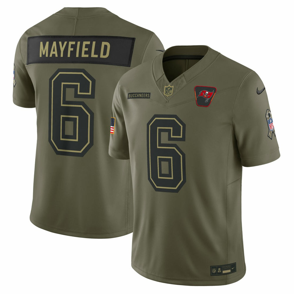 Baker Mayfield Tampa Bay Buccaneers 2025 Salute to Service Limited Jersey - Olive Jerseys