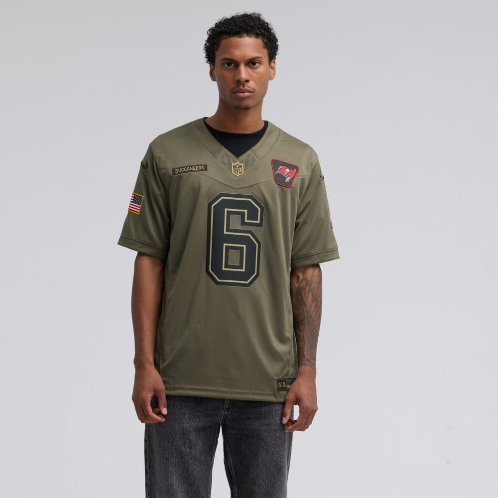 Baker Mayfield Tampa Bay Buccaneers 2025 Salute to Service Limited Jersey - Olive Jerseys