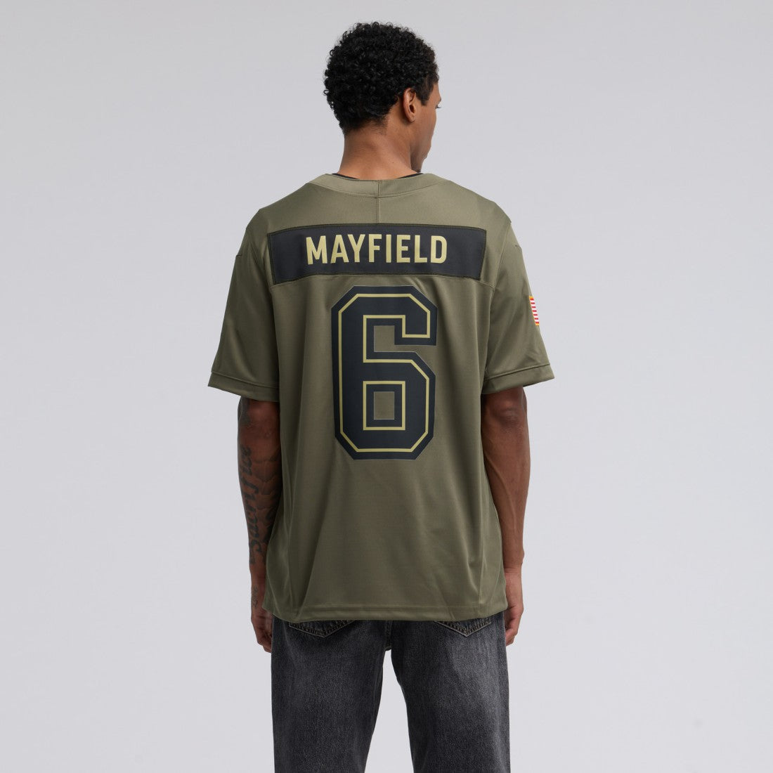 Baker Mayfield Tampa Bay Buccaneers 2025 Salute to Service Limited Jersey - Olive Jerseys