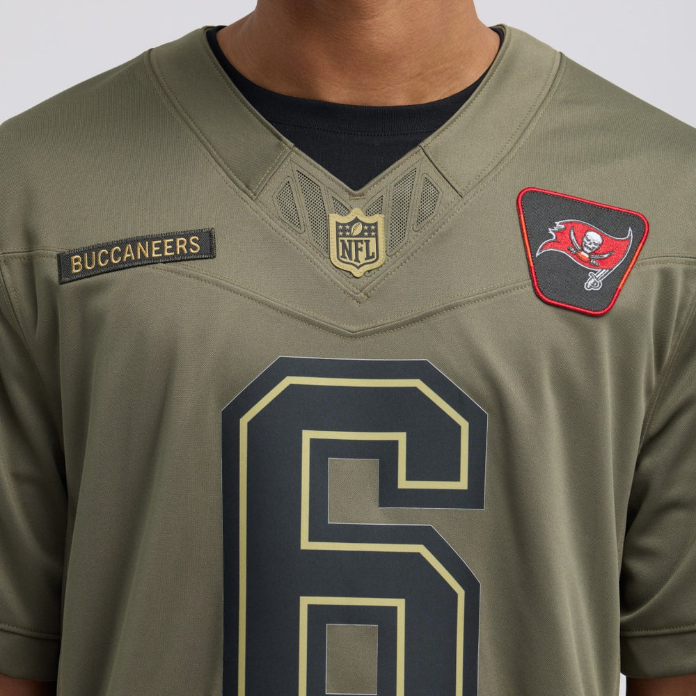 Baker Mayfield Tampa Bay Buccaneers 2025 Salute to Service Limited Jersey - Olive Jerseys