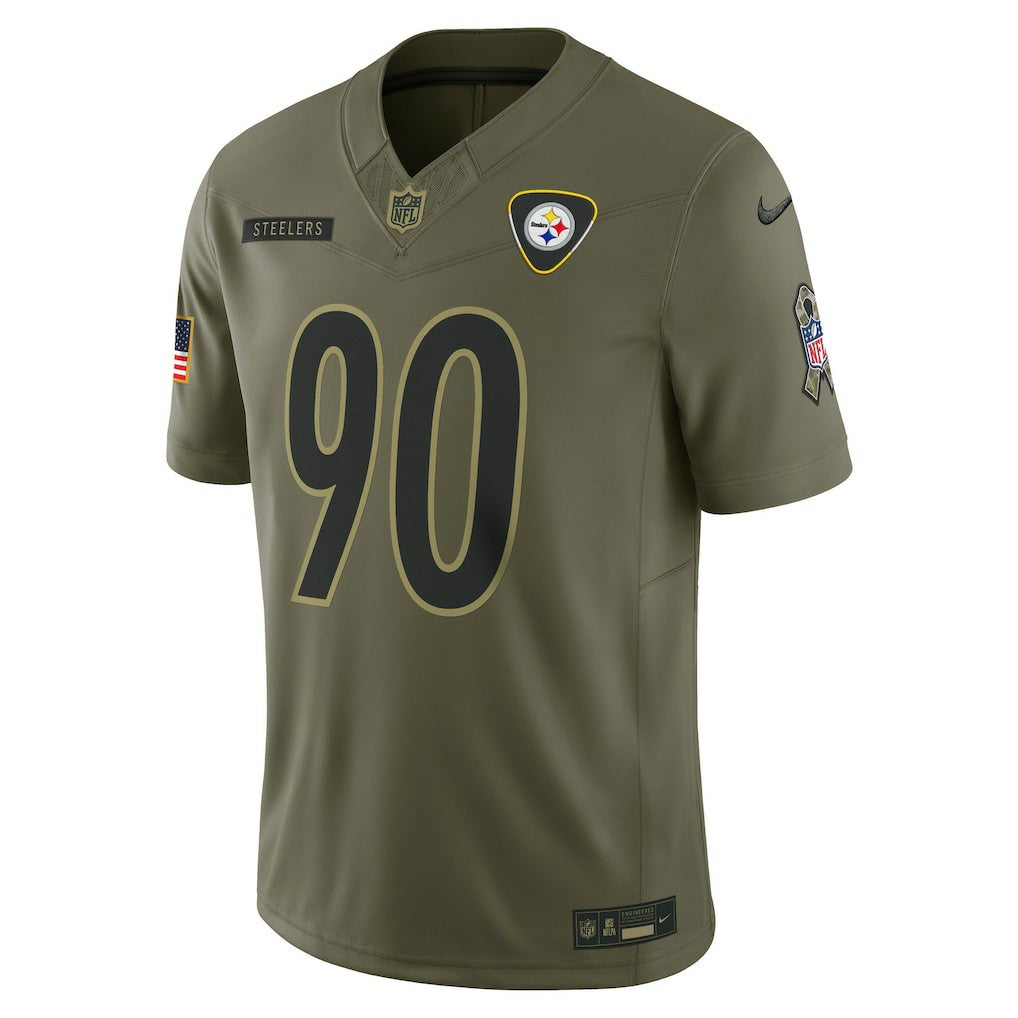 T.J. Watt Pittsburgh Steelers 2025 Salute to Service Limited Jersey - Olive Jerseys