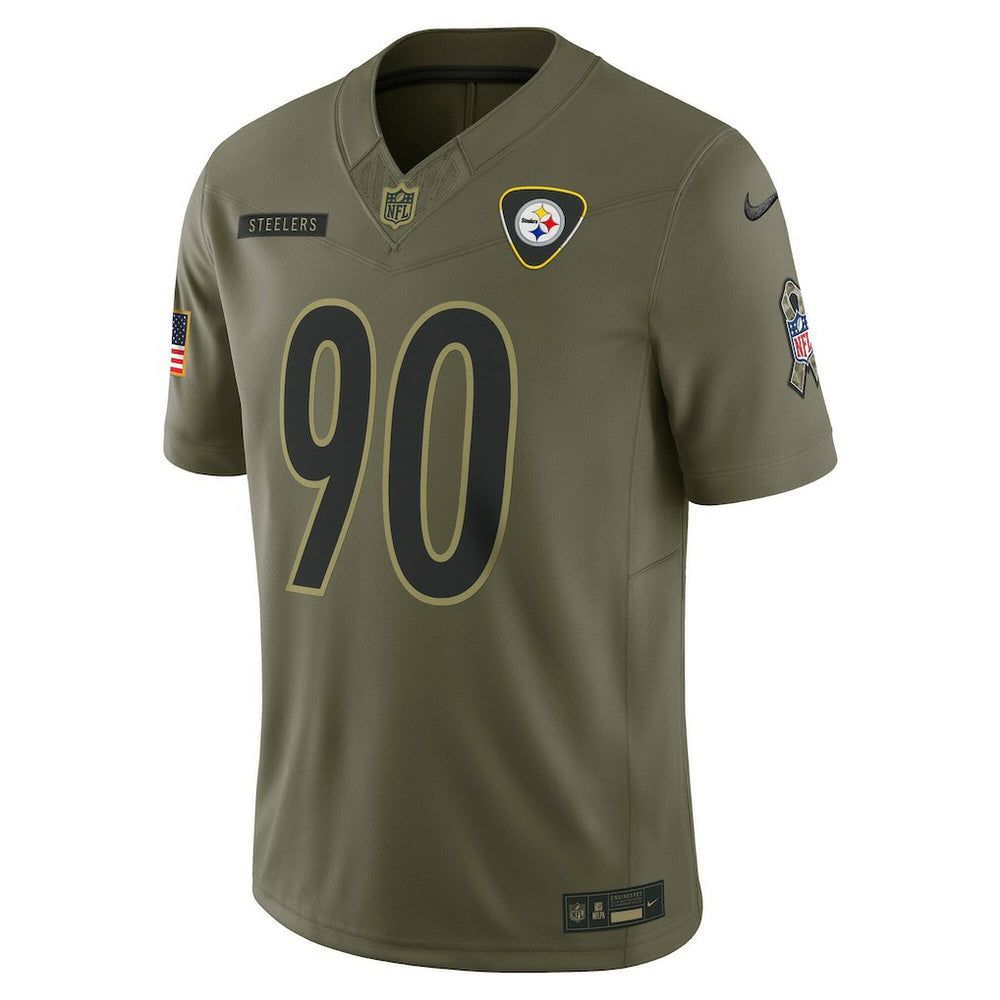 T.J. Watt Pittsburgh Steelers 2025 Salute to Service Limited Jersey - Olive Jerseys