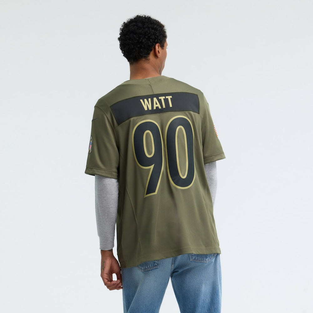 T.J. Watt Pittsburgh Steelers 2025 Salute to Service Limited Jersey - Olive Jerseys
