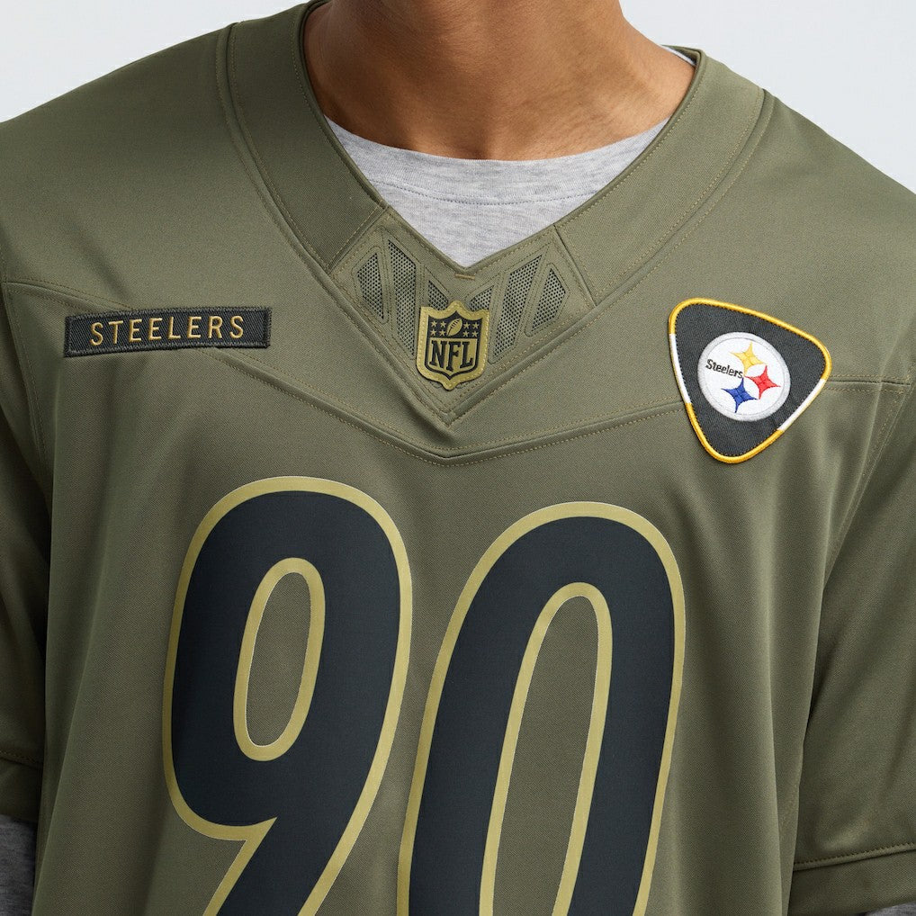 T.J. Watt Pittsburgh Steelers 2025 Salute to Service Limited Jersey - Olive Jerseys