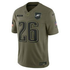 Saquon Barkley Philadelphia Eagles 2025 Salute to Service Limited Jersey - Olive Jerseys
