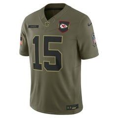 Patrick Mahomes Kansas City Chiefs 2025 Salute to Service Limited Jersey - Olive Jerseys
