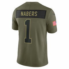 Malik Nabers New York Giants 2025 Salute to Service Limited Jersey - Olive Jerseys