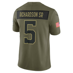 Anthony Richardson Sr. Indianapolis Colts 2025 Salute to Service Limited Jersey - Olive Jerseys