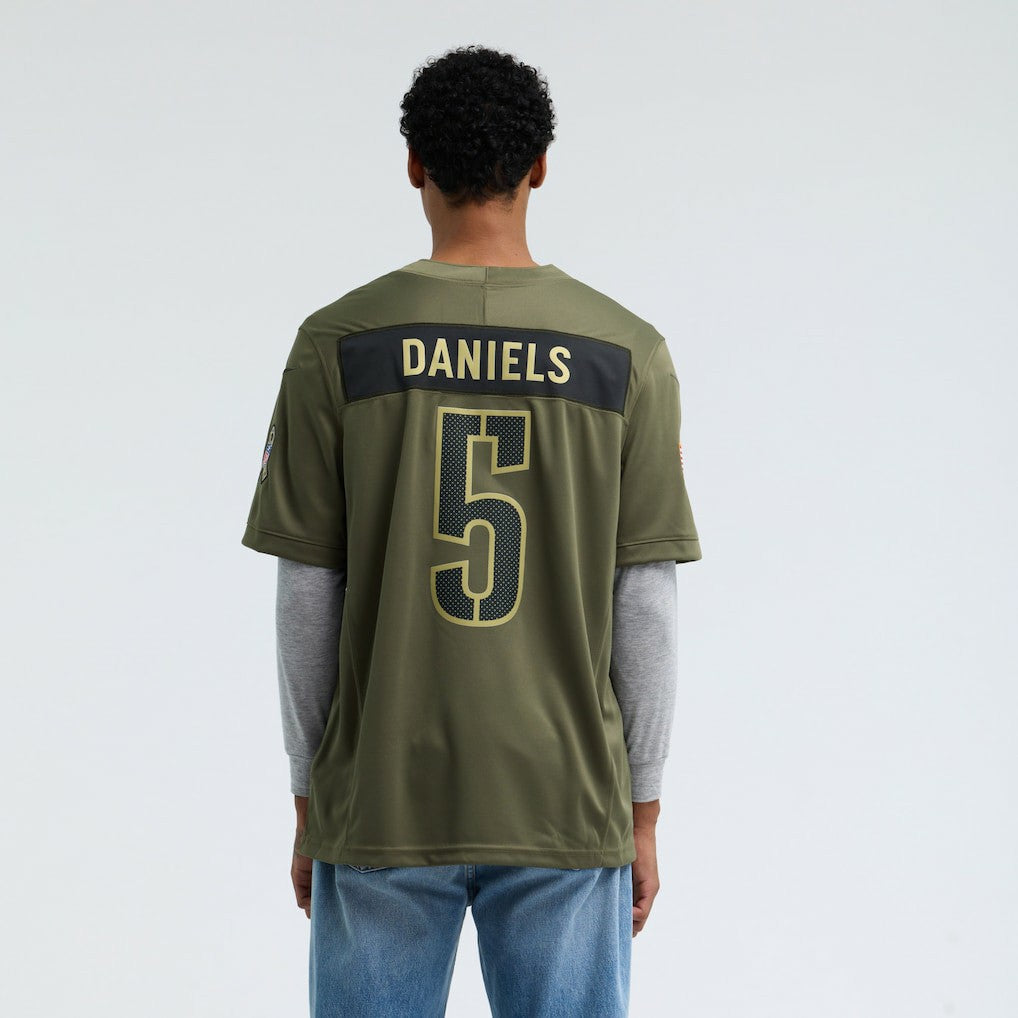 Jayden Daniels Washington Commanders 2025 Salute to Service Limited Jersey - Olive Jerseys