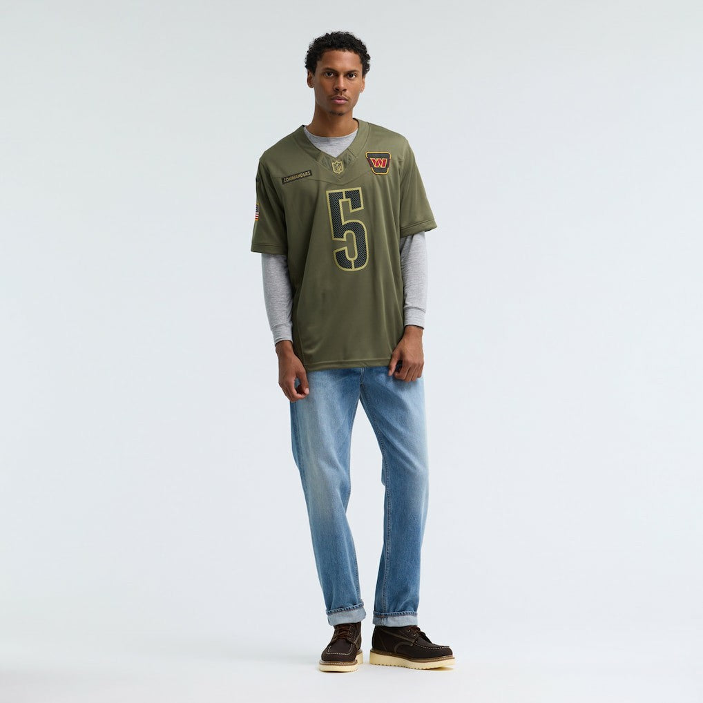 Jayden Daniels Washington Commanders 2025 Salute to Service Limited Jersey - Olive Jerseys