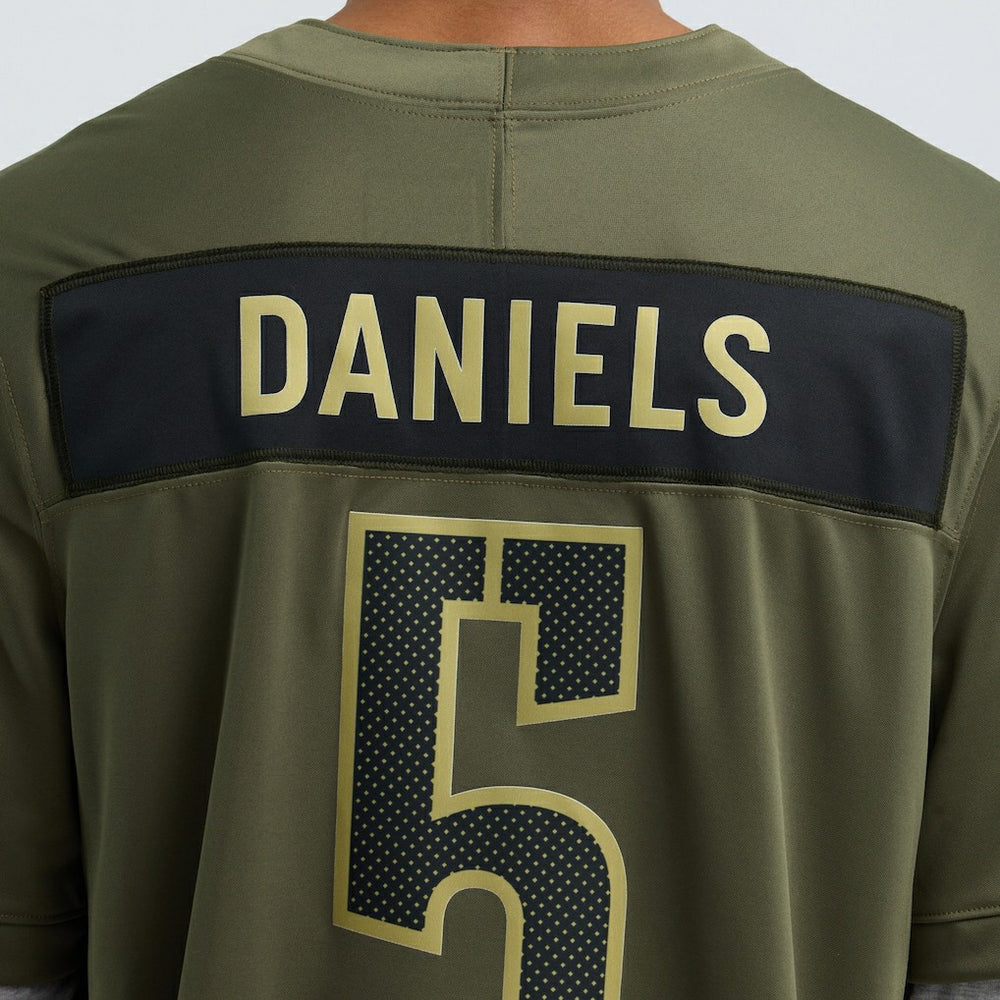 Jayden Daniels Washington Commanders 2025 Salute to Service Limited Jersey - Olive Jerseys